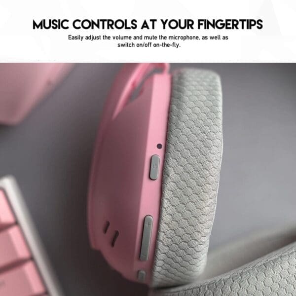 Naglavne slušalke brezžične WHG01 Tamago, Bluetooth, Sakura, Fantech, roza - slika 5