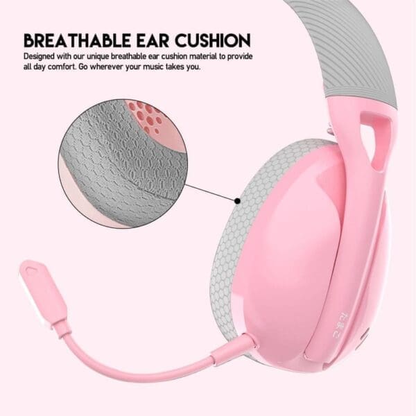 Naglavne slušalke brezžične WHG01 Tamago, Bluetooth, Sakura, Fantech, roza - slika 6