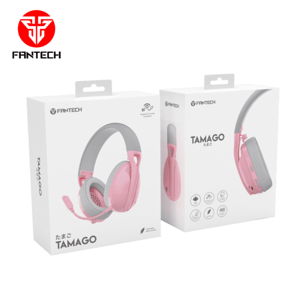 Naglavne slušalke brezžične WHG01 Tamago, Bluetooth, Sakura, Fantech, roza - slika 13