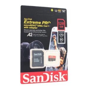 Spominska kartica SDHC 128GB Extreme PRO 4K UHD V30, micro SD, SD, 128GB, z adapterjem, SanDisk