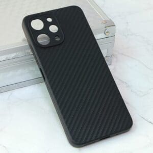 Ovitek Carbon fiber za Xiaomi Redmi 12, Redmi Note 12R, Teracell, črna