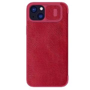 Preklopni Etui za Apple iPhone 15 Plus Nillkin, Qin Pro, rdeča