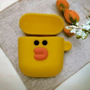 Etui za slušalke Duck silikonski za Apple AirPods 1/2, Teracell, tip 5, rumena