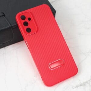 Ovitek Carbon Stripe za Samsung Galaxy A14 5G, Teracell, rdeča