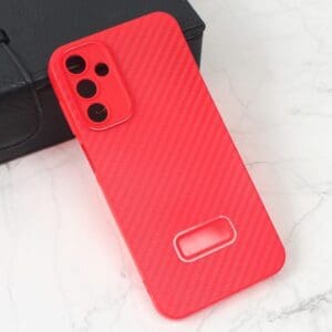Ovitek Carbon Stripe za Samsung Galaxy A15 5G, Teracell, rdeča