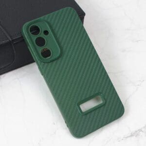 Ovitek Carbon Stripe za Samsung Galaxy S23 FE, Teracell, zelena