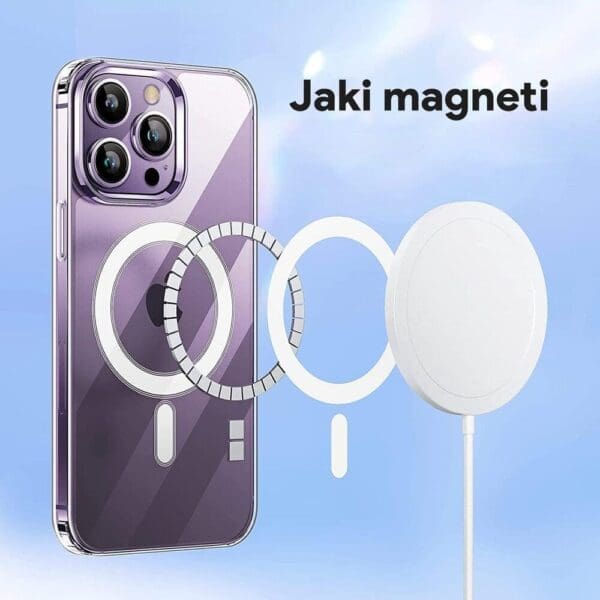 Ovitek Magsafe Magsafe za Apple iPhone 14 Pro 6.1, Teracell, prozorna - slika 3