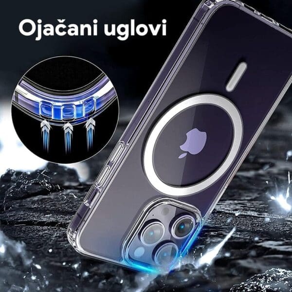 Ovitek Magsafe Magsafe za Apple iPhone 14 Pro 6.1, Teracell, prozorna - slika 4