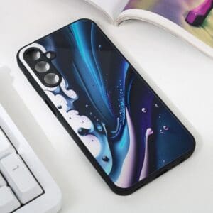 Ovitek Abstract za Samsung Galaxy A15 5G, Teracell, temno modra