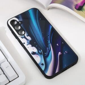 Ovitek Abstract za Samsung Galaxy A25, Teracell, temno modra