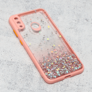 Ovitek Frame Glitter za Huawei Y7 2019, Teracell, roza