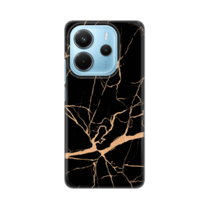 Ovitek Print za Xiaomi Redmi Note 14 4G My Print Cover All Black, črna in zlata