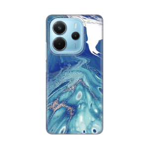 Ovitek Print za Xiaomi Redmi Note 14 4G My Print Cover Blue Marble, modra in turkizna