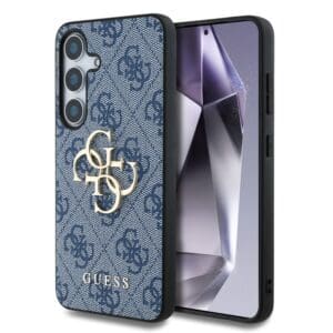 Ovitek 4G PU Big Logo za Samsung Galaxy S25 S931B, Guess, modra
