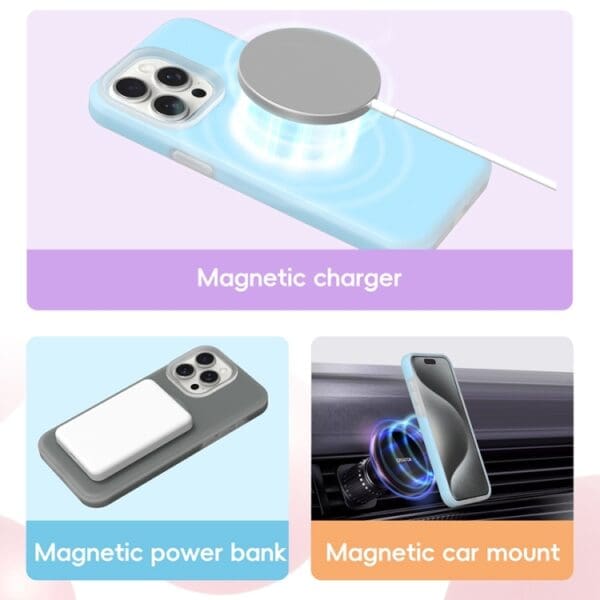 Ovitek MagSafe Jelly Liquid Silicone Magnetic za Apple iPhone 15 6.1, Mobella, rumena - slika 2