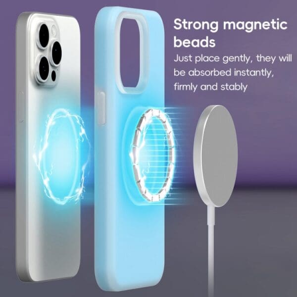 Ovitek MagSafe Jelly Liquid Silicone Magnetic za Apple iPhone 15 6.1, Mobella, rumena - slika 3