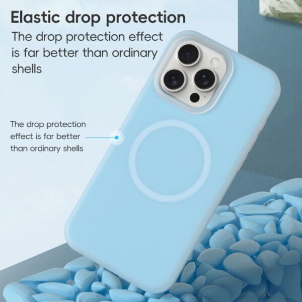 Ovitek MagSafe Jelly Liquid Silicone Magnetic za Apple iPhone 15 6.1, Mobella, rumena - slika 9