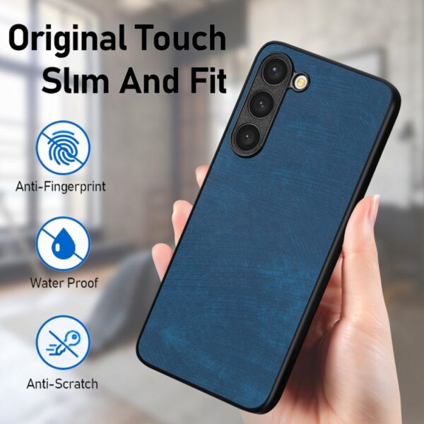 Ovitek Vintage Leather PC Back za Samsung Galaxy S25 Plus S936B, Urbanzo, modra - slika 5
