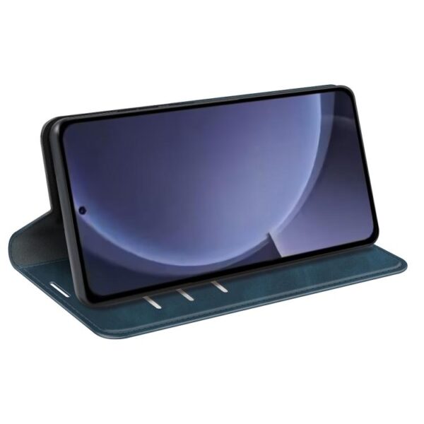 Preklopni Etui za Samsung Galaxy S25 Plus Urbanzo, Retro-skin Suction Leather, temno modra - slika 5