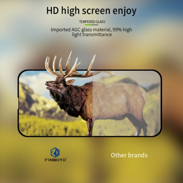 Zaščitno steklo za Apple iPhone 16e Pinwuyo, 9H 2.5D Full Screen, črna in prozorna - slika 5