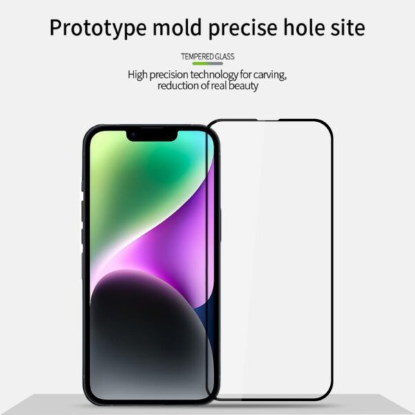 Zaščitno steklo za Apple iPhone 16e Pinwuyo, 9H 2.5D Full Screen, črna in prozorna - slika 2
