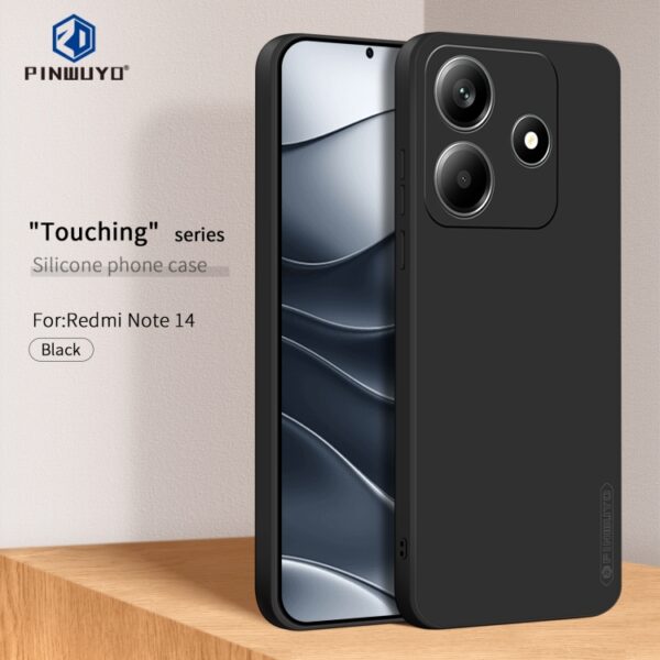 Ovitek PINWUYO Sense Series Liquid Silicone TPU za Xiaomi Redmi Note 14 5G, Poco M7 Pro 5G, Pinwuyo, črna - slika 3