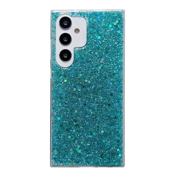 Ovitek Glitter Sequins Epoxy za Samsung Galaxy S24 FE SM-S721B, Mobella, zelena