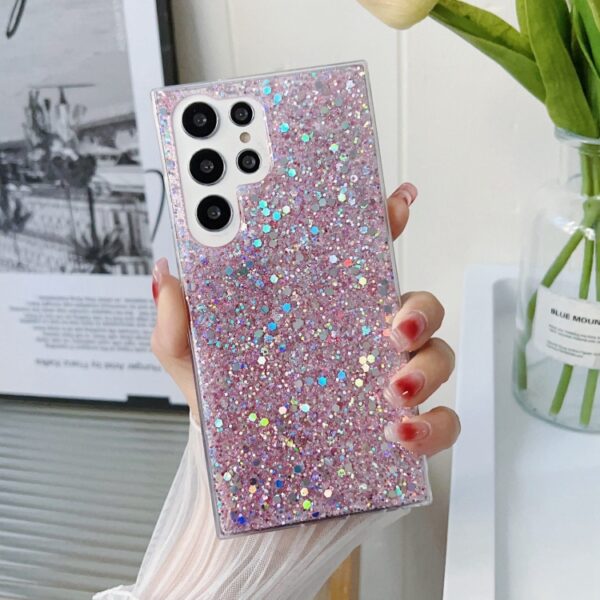 Ovitek Glitter Sequins Epoxy TPU za Samsung Galaxy S24, Galaxy S25, Mobella, pink - slika 7