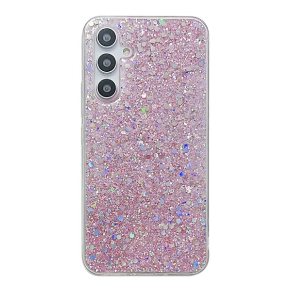 Ovitek Glitter Sequins Epoxy TPU za Samsung Galaxy S24, Galaxy S25, Mobella, pink