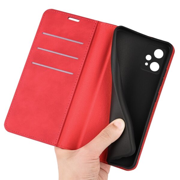 Preklopni Etui za Realme 9 Pro Urbanzo, Retro-skin Suction Leather, rdeča - slika 7