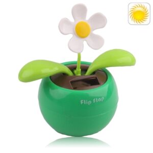 Dekoracija za na armaturo Solar Flip Flap, Flower, Mobella, zelena