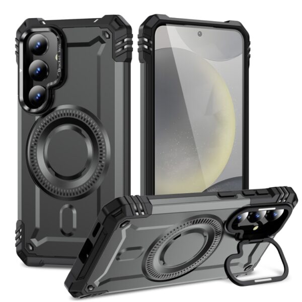 Ovitek MagSafe Lens Holder za Samsung Galaxy S24, Galaxy S25, Urbanzo, siva
