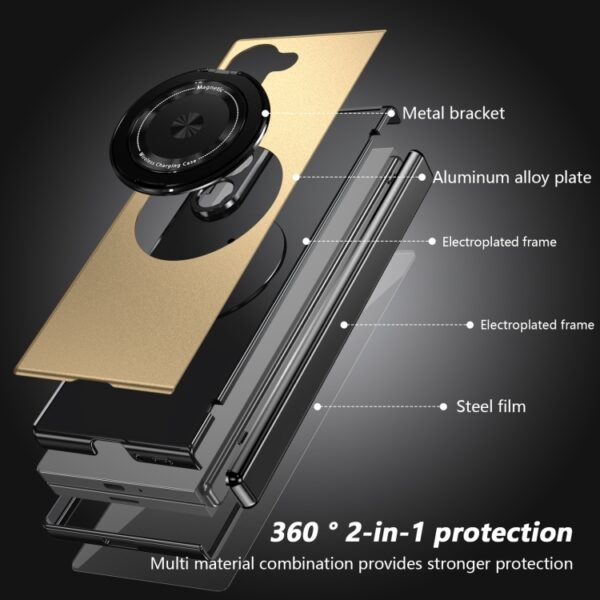 Ovitek preklopni Medal Rotating Folding za Samsung Galaxy Z Fold 6 SM-F956B, Mobella, zlata - slika 8