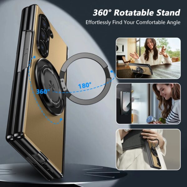 Ovitek preklopni Medal Rotating Folding za Samsung Galaxy Z Fold 6 SM-F956B, Mobella, zlata - slika 6