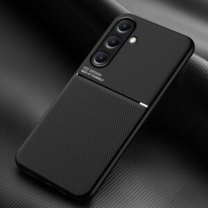 Ovitek Classic Tilt Strip Grain Magnetic za Samsung Galaxy A26 5G A266B, Urbanzo, črna