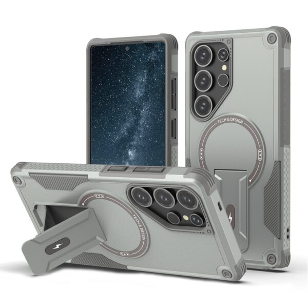Ovitek MagSafe Armor Holder za Samsung Galaxy S24 Ultra SM-S928B, Urbanzo, siva