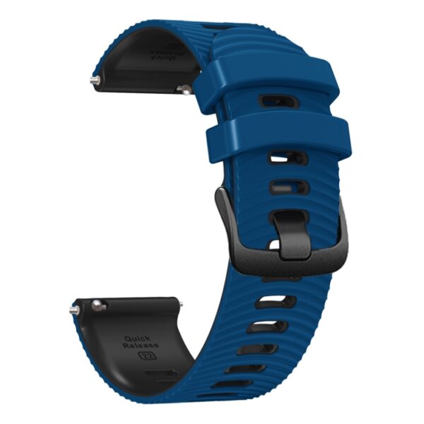 Pas za pametno uro silikonski Universal Curved Two Color, Teracell, 22mm, črna - slika 6
