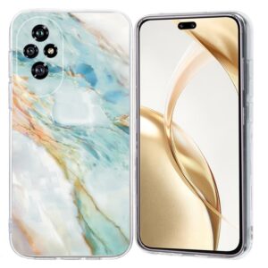 Ovitek Colorful Painting Pattern TPU Marble za Honor 200 Pro, Mobella, zelena