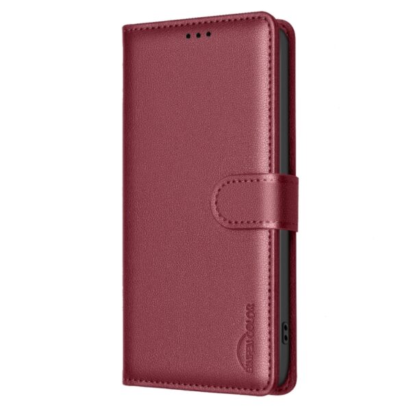 Preklopni Etui za Samsung Galaxy S25 Ultra Urbanzo, Litchi RFID Anti-theft Leather, rdeča - slika 2