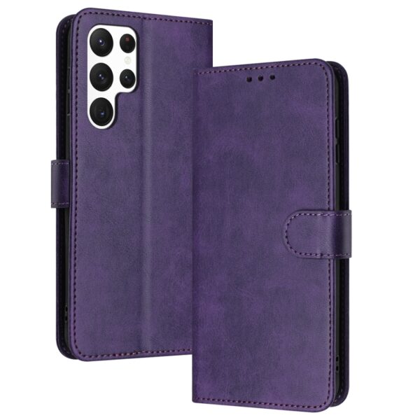 Preklopni Etui za Samsung Galaxy S25 Ultra Urbanzo, Solid Calf Flip Leather, vijolična - slika 2