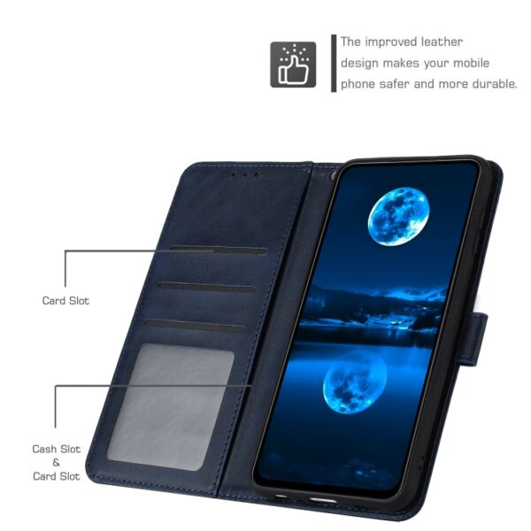 Preklopni Etui za Samsung Galaxy S25 Ultra Urbanzo, Solid Calf Flip Leather, temno modra - slika 5