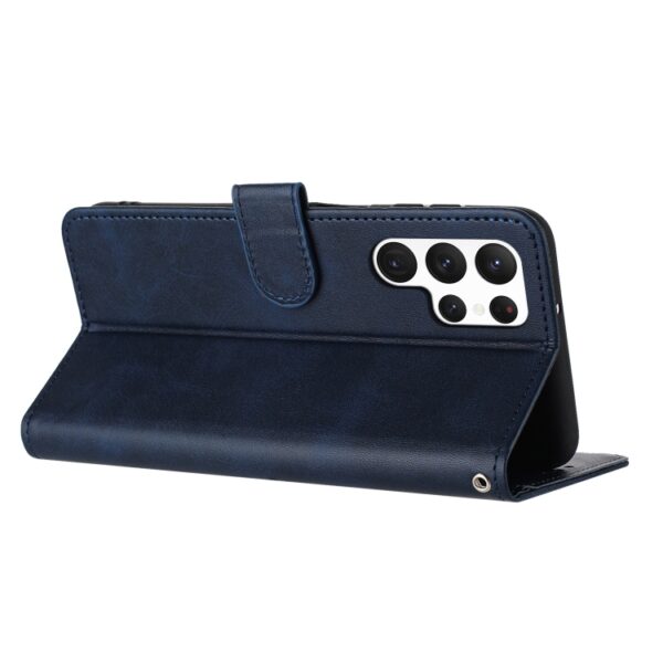 Preklopni Etui za Samsung Galaxy S25 Ultra Urbanzo, Solid Calf Flip Leather, temno modra - slika 4
