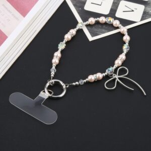 Obesek Butterfly Beads Short Bracelet Anti-lost Phone, Mobella, pink