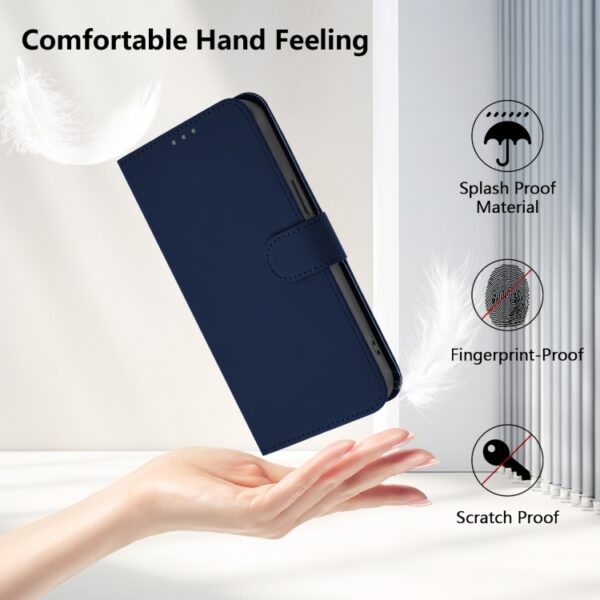 Preklopni Etui za Samsung Galaxy S24 FE Urbanzo, Skin Feel Solid Color Leather, modra - slika 5