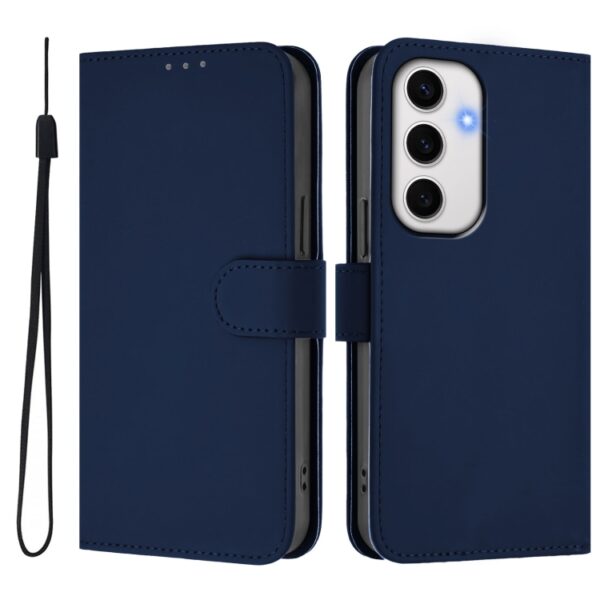 Preklopni Etui za Samsung Galaxy S24 FE Urbanzo, Skin Feel Solid Color Leather, modra - slika 2