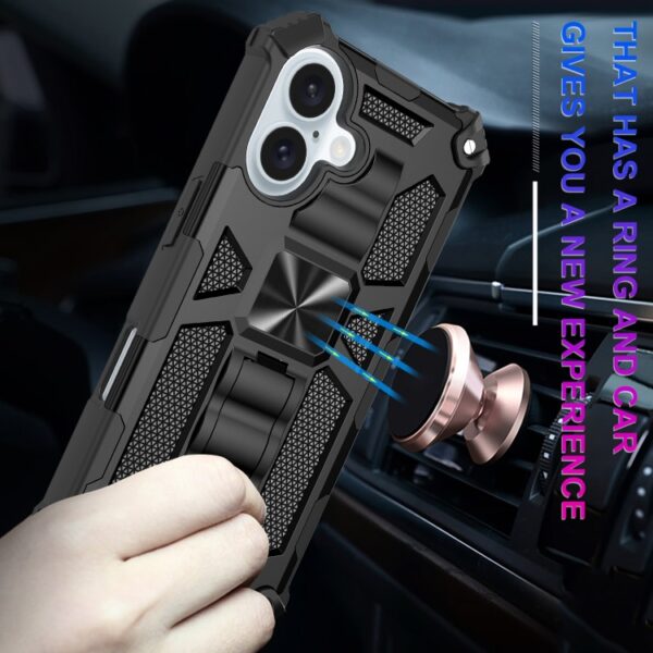 Ovitek Armor Shockproof Hybrid Magnetic za Apple iPhone 16 6.1, Urbanzo, črna - slika 6