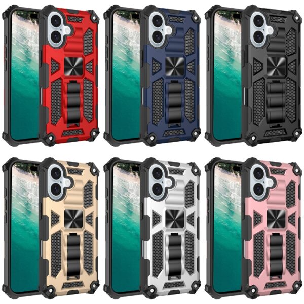 Ovitek Armor Shockproof Hybrid Magnetic za Apple iPhone 16 6.1, Urbanzo, črna - slika 2