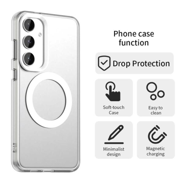 Ovitek MagSafe Candy Hybrid za Samsung Galaxy S25 Plus S936B, Urbanzo, bela - slika 4