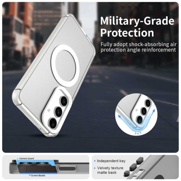Ovitek MagSafe Candy Hybrid za Samsung Galaxy S25 Plus S936B, Urbanzo, bela - slika 2