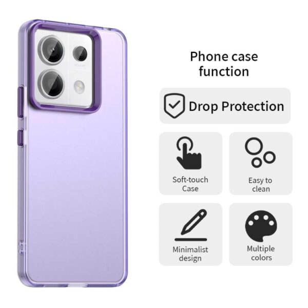 Ovitek Candy PC TPU Shockproof za Xiaomi Redmi Note 13 Pro, Poco X6, Mobella, vijolična - slika 4
